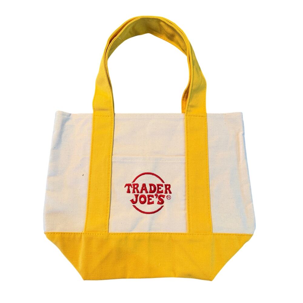 Trader Joe's NWT 2025 Holiday Edition Mini Tote Yellow